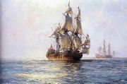unknow artist Seascape, boats, ships and warships.90 Spain oil painting reproduction